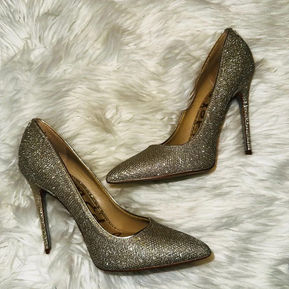 Sam Edelman Danna Light Gold Mesh Pumps - Picture 4 of 7